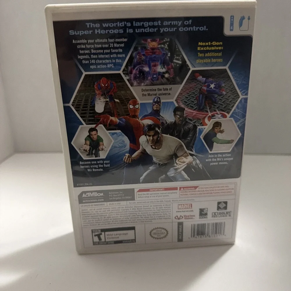 Marvel Ultimate Alliance Nintendo Wii Activision Video Game RPG 81501206US